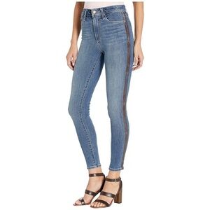 Joe’s Charlie High Rise Skinny Ankle Jeans Cobra Side Stripe Jaylyn Wash Size 25
